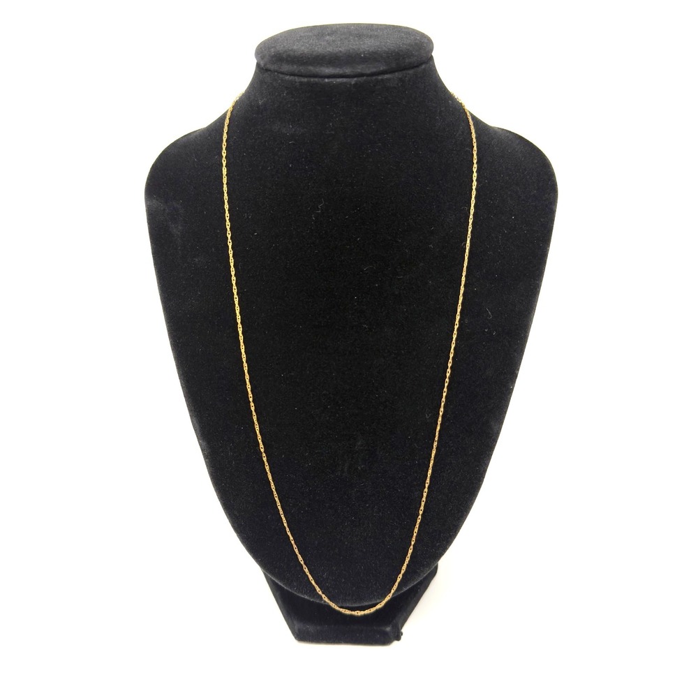 Vintage Gold Plated‎ Rope Chain Necklace Dainty 10in